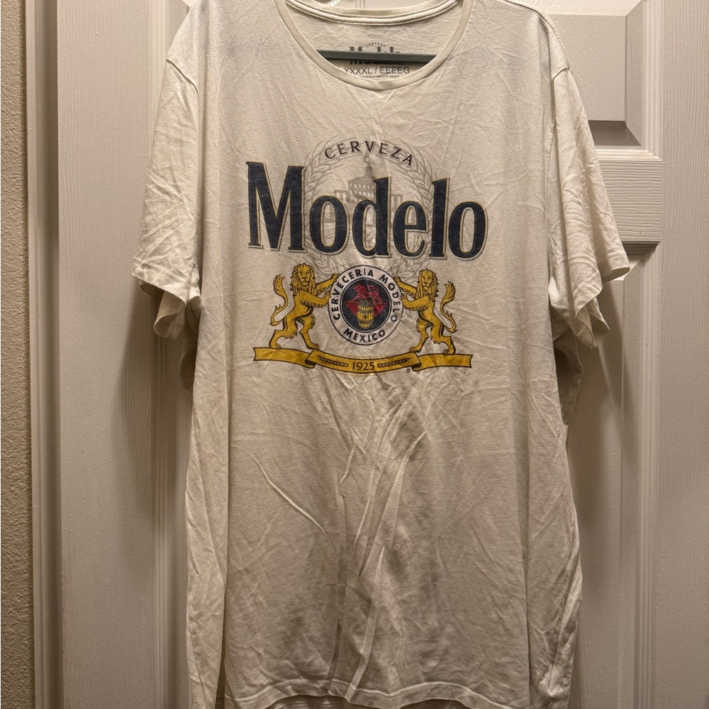 ModelCo White Graphic T-Shirt 4XL